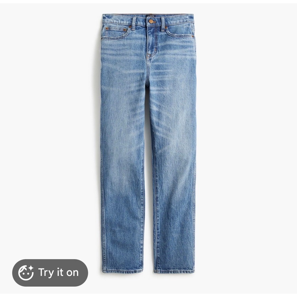 J.Crew Vintage Slim Straight Jeans Womens 25 Medium Wash High Rise Denim